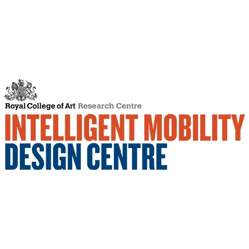 "Royal College of Art Intelligent Mobility Design Centre logo featuring the official crest and bold text."