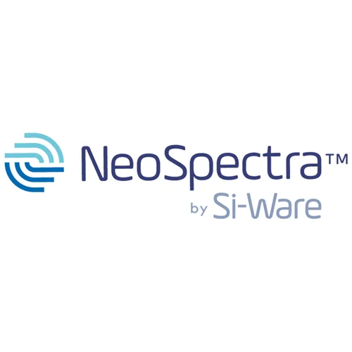 "NeoSpectra by Si-Ware logo with abstract wave icon in blue shades."