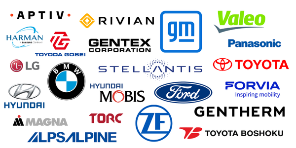 OEM & Tier 1 companies at InCabin 2025