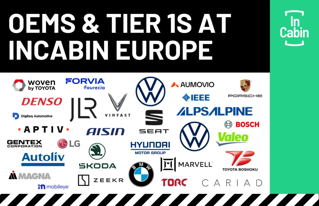 OEMs and Tier 1s attending InCabin Europe