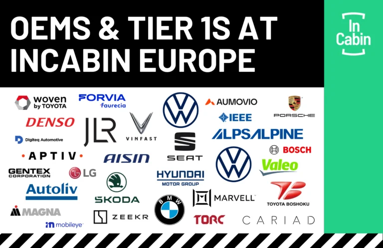OEMs and Tier 1s attending InCabin Europe