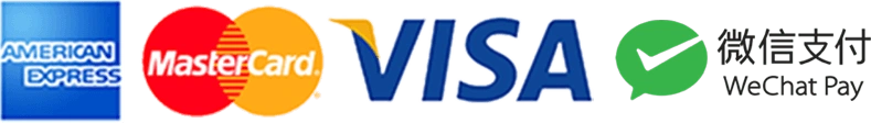 AMEX MasterCard Visa and WeChat