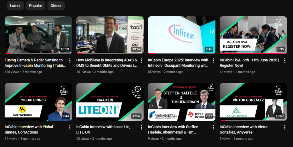 InCabin Youtube page thumbnail