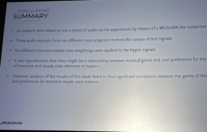 Meridian Study Conclusion slide